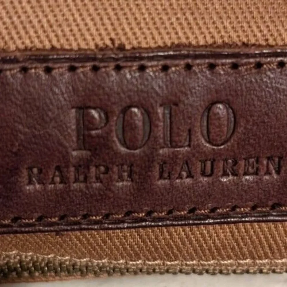 Polo Ralph Lauren Men's Leather Top Handle Suede Duffel Bag
